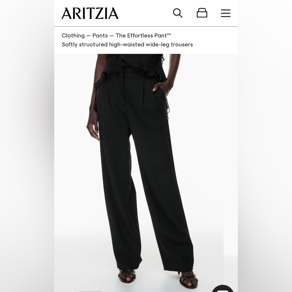 Aritzia Wilfred The Effortless Pants - Black